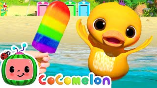 Ten Little Duckies at the Beach  Animals and Colors  CoComelon Nursery Rhymes amp Kids Songs [upl. by Janeen]