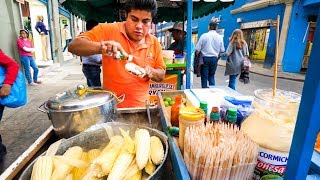 Street Food in Oaxaca  CHEESE CORN CHAMPION and Mexican Meat Alley Tour in Mexico [upl. by Grannia]