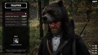 PS4 Red Dead Redemption 2  What To Do With Legendary Bear Pelt  Trapper Location [upl. by Meda]