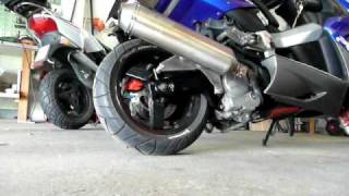 Leovince 4Road on Peugeot JetForce 125 EFI DBKiller cutted 5cm shorter [upl. by Navi]