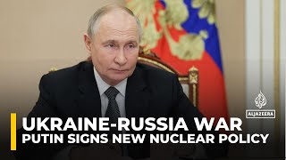 New Russia doctrine Putin signs new nuclear policy [upl. by Alehc]