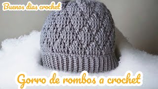 teje fácil y rápido Gorro a crochet patrón a crochet tutorial completo [upl. by Olinde218]