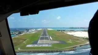 Landing from cockpit in MALE airport Maldives [upl. by Vere742]