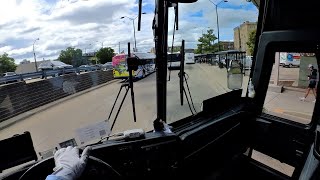 Bus Driving POV Schedule Run Pickups in a Prevost H345 [upl. by Aivuy]