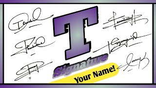 T Signature Style। How to creat my name Signature। Critical Signature [upl. by Brett]