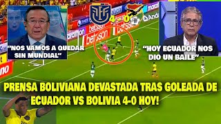 DEVASTADOS PRENSA BOLIVIANA REACCIONA a ECUADOR vs BOLIVIA 40 HOY  ELIMINATORIAS 2026 [upl. by Nivak]