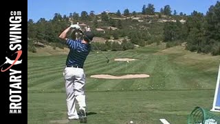 Chuck Quinton Golf Swing  Rotary Swing Golf 8 Iron Down the Line [upl. by Llatsyrc]