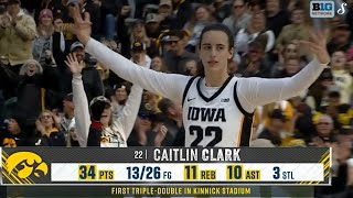 Caitlin Clark Drops Historic TripleDouble In Front Of 56000 Fans  34 Pts 11 Reb amp 10 Ast 🔥 [upl. by Unni]