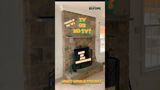 TV or No TV Fireplace Transformation shorts beforeandafter tv [upl. by Beltran101]