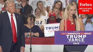 Donald Trump Invites Widow Of Slain Deputy Sheriff On Stage During Campaign Rally To Speak [upl. by Lehpar546]