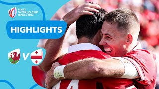 ReesZammit hattrick ensures Wales top spot  Wales v Georgia  Rugby World Cup 2023 Highlights [upl. by Eilrebma163]