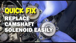 HOW TO REPLACE A CAMSHAFT SOLENOID FOR MERCEDES [upl. by Anilra78]