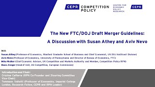 Competition Policy RPN Webinar The New FTCDOJ Draft Merger Guidelines [upl. by Felecia]