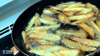 Making French Fries at Home Homemade [upl. by Dorisa957]