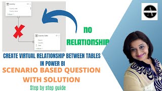 Scenario based question with solution Create virtual relationship in Power BI Interview question [upl. by Marelya]