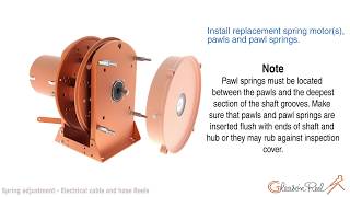 Gleason Electric Cable Reel Spring Replacement Instructions [upl. by Eirameinna]