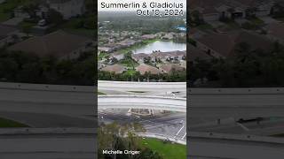 Summerlin Road and Gladiolus Drive  all is well by the overpass HurricaneMilton FortMyers [upl. by Travax]