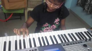 chusa chusa song from dhruva played on keyboard by sahasra [upl. by Pry]