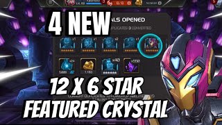 12 X NEW Featured 6 Crystal  unreal Luck  marvel contest of champions [upl. by Dorena]