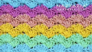 HOW to CROCHET EASY SHELL STITCH  Great for Blankets by Naztazia [upl. by Eiramanin]