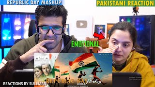 Pakistani Couple Reacts To Republic Day Special Mashup  Muteeba Got Emotional  75th Republic Day [upl. by Enelec792]