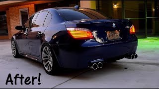 Bmw E60 M5 resonator delete  before and after [upl. by Adni]