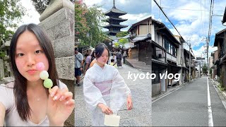 kyoto vlog kimonos temples arashiyama miffy bakery nishiki market what I eat shinkansen train [upl. by Ahsyas]