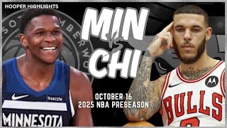 Minnesota Timberwolves vs Chicago Bulls Full Game Highlights  Oct 16  202425 NBA Preseason [upl. by Aizti]