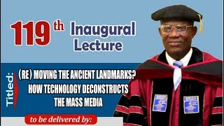 119th Inaugural lecture [upl. by Anaihr]