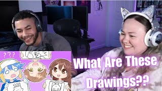 IRL Pictionary with CDawgVA Upside Down Drawing Challenge Reaction [upl. by Aroz]