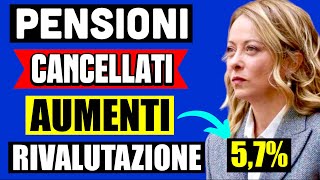 🔴 PENSIONI UFFICIALE 👉 CANCELLATI AUMENTI RIVALUTAZIONE 2024 57 LA CONFERMA ARRIVATA POCO FA💸 [upl. by Kiefer]