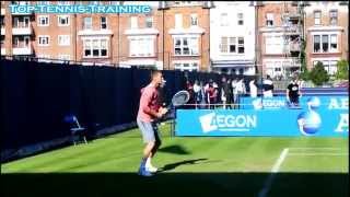 Tomas Berdych Training London 2013 HD [upl. by Lyrrad161]