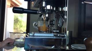 Pulling a shot and steaming milk on Profitec Pro 300 [upl. by Wilkey32]