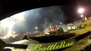 Fulton County Fair Lewistown IL 2017 Demolition Derby Wire Class [upl. by Ecyned]