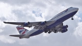 outstanding go around on short final at Heathrow British 747400 [upl. by Kaja]