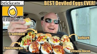 Deviled Egg Co REVIEW The Craziest amp BEST Deviled Eggs I Have Ever Eaten brickeats [upl. by Carole985]