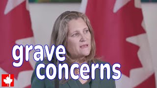 Freeland shares GRAVE CONCERNS about a film about Russian soldiers screened at TIFF [upl. by Ianteen961]