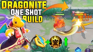 DRAGONITE NEW ONE SHOT KILL BUILD FOR OUTRAGE BEST DRAGONITE BUILD Pokemon unite [upl. by Arly]