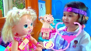 Doc McStuffins Pretend Play Toy Hospital Playhouse w Toy Doctor Bag [upl. by Sirronal]