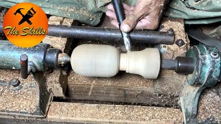 Wood Turning Project  how to make wooden chair leg  wood tuning skills  The Skills [upl. by Modie599]