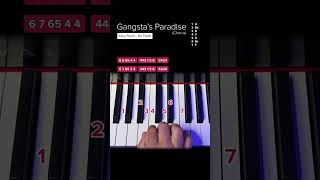 „Gangsta‘s Paradise“  Mini Piano Tutorial pianotutorial learnpiano pianolessons [upl. by Northrup]