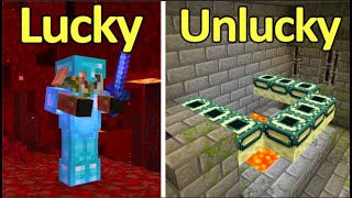 LUCKIEST vs UNLUCKIEST Minecraft Moments MARATHON [upl. by Pulchi317]