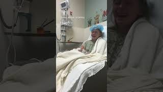 Woman goes viral over hilarious reaction under anesthesia for surgery viralvideo funny news [upl. by Ingunna]