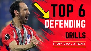 🎯6 Defensive Drills for Soccer Players  Individual amp Team Defensive Drills  Defending Drills [upl. by Ahsiled]