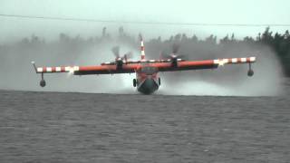 CL415 Canadair or Bombardier Water Bomber pick up and water drop [upl. by Richmond]