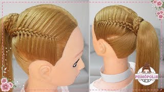 COLETAS FACILES con TRENZAS para NIÑAS  PEINADOS RAPIDOS y BONITOS [upl. by Eeima999]