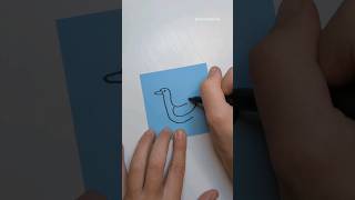 Schwimmende Gans zeichnen Doodleart Tutorial Tiere auf dem Bauernhof malen drawingforkids doodle [upl. by Bekaj]