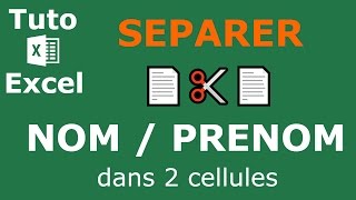 Séparer Noms et prénoms dune cellule dans excel  avec GAUCHE DROITE NBCAR CHERCHE  avancé [upl. by Surtemed]