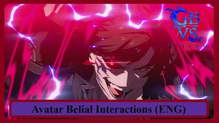 Granblue Fantasy Versus Rising Avatar Belial Interactions English [upl. by Harve]