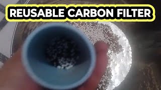 CARBON INLINE FILTER KO REUSABLE BNA SKTE H AAP how make your carbon filter of RO water REUSABLE [upl. by Axe]